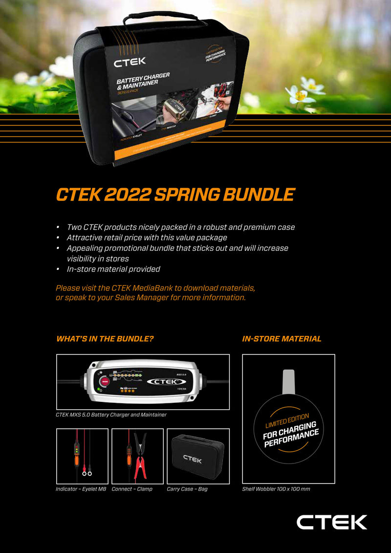 Ctek MXS 5.0 UK Promo Bundle