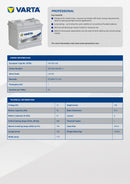Varta Professional Dc 60 Amp Battery
