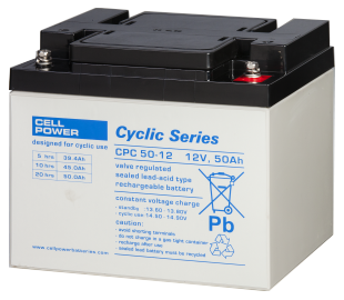 Cell Power 50 Amp 12 Volt Cyclic Battery