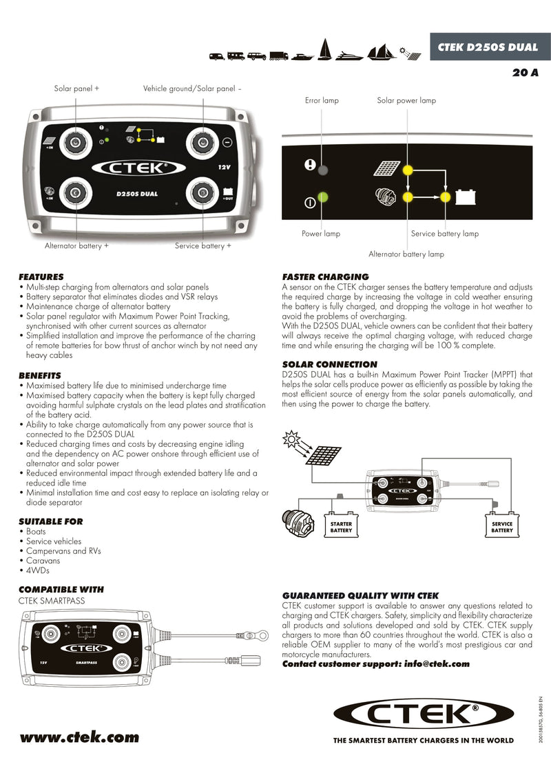Ctek D250S Dual Charging - CLEARANCE